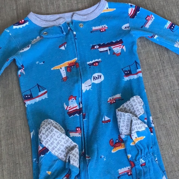 Toddler boys 3 piece bodysuits/pj lot 24M - GAP CARTER’S - Picture 7 of 8